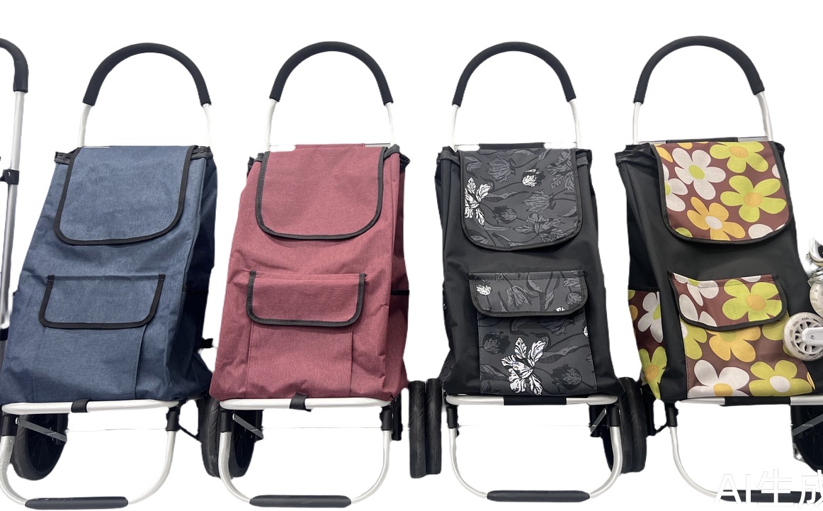 Foldable Portable Shopping Cart, Small Cart, Grocery Cart, Multi-Functional Lightweight Foldable Shopping Trolley, Practical Aluminum Alloy Shopping Cart For Families