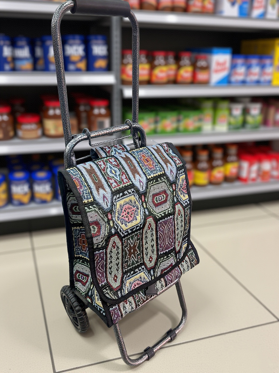 Foldable Portable Small Shopping Cart, Small Cart, Grocery Cart, Lightweight Foldable Shopping Trolley, Multi-Functional Handcart