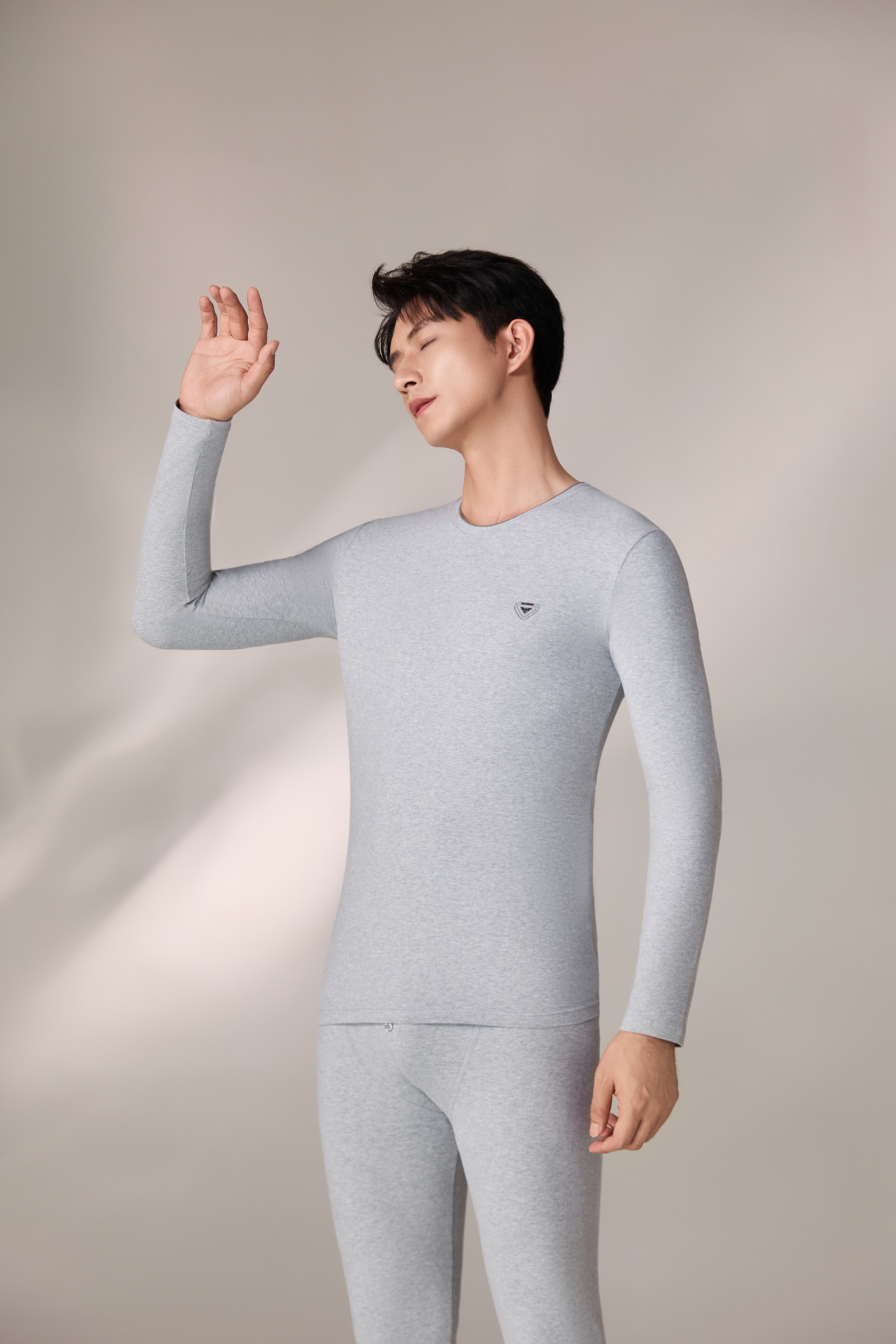 索丽娅男士秋冬保暖内衣套装纯棉莱卡磨毛保暖秋裤内搭秋季必备