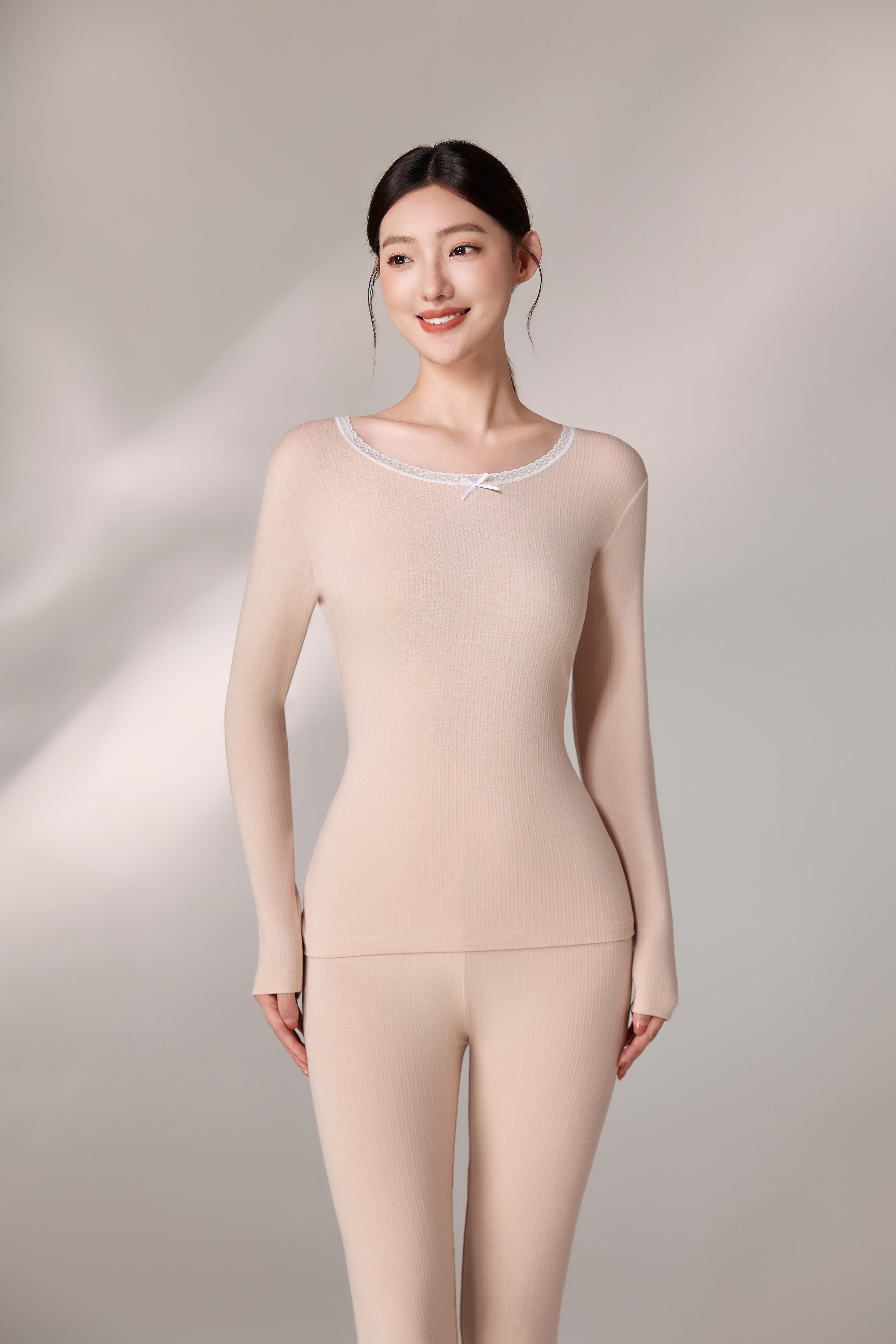 索丽娅女士秋冬保暖内衣套装舒适保暖秋裤内衣组合秋季必备腈纶发热产品图