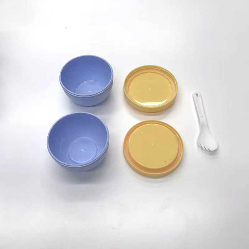 ins风便携双层沙拉杯 隔夜燕麦早餐杯带盖勺 食品级密封酸奶减脂外带杯详情5