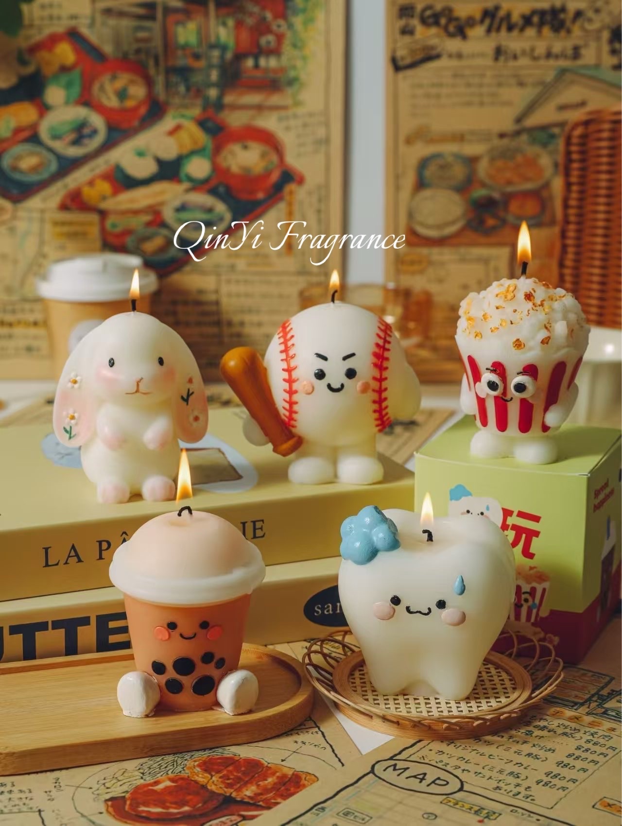 Aromatherapy candle party, birthday, Christmas, colorful candles, fragrances, lit decorative candles, aromatherapy candle sets Specification image
