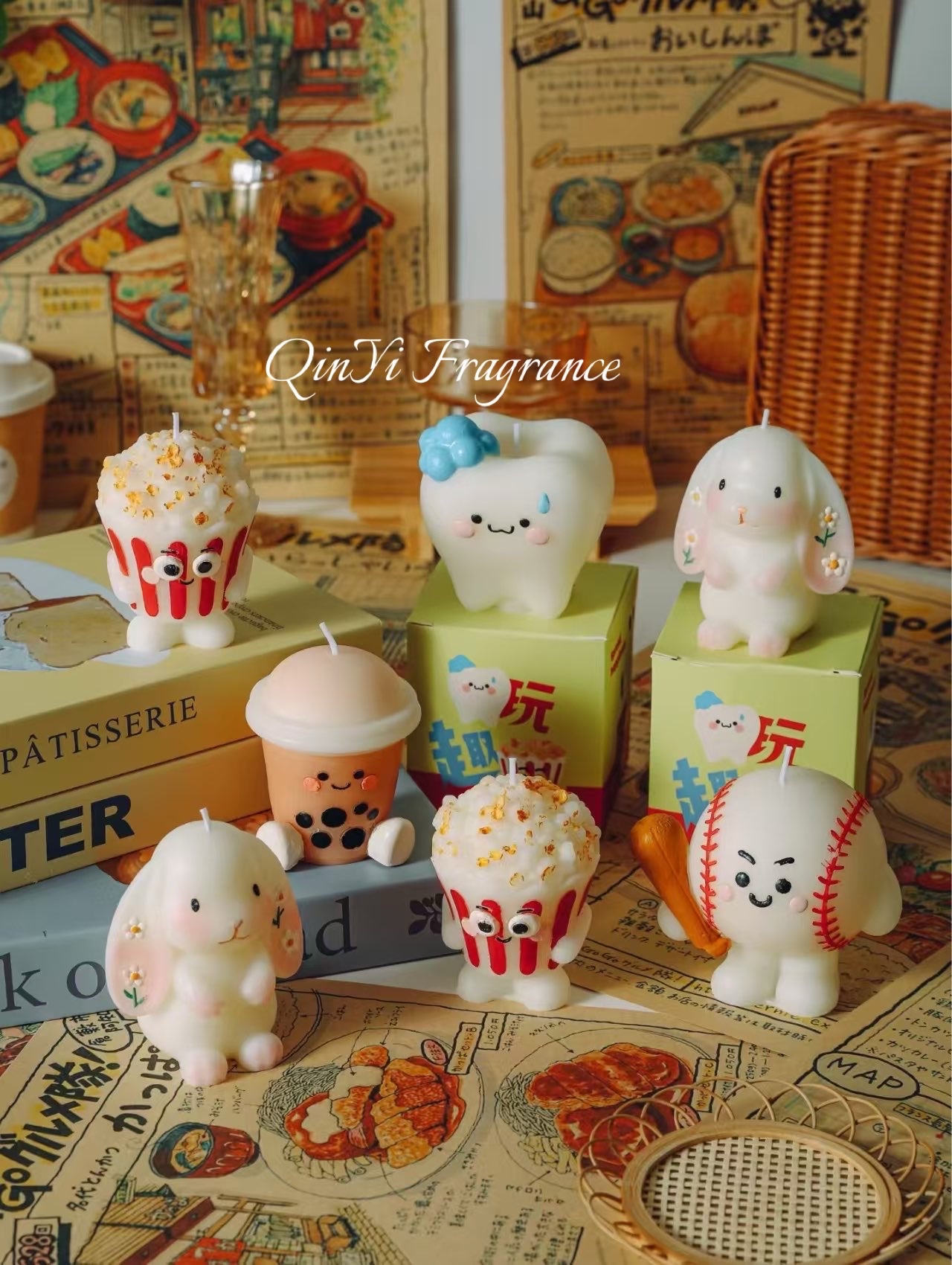Aromatherapy candle party, birthday, Christmas, colorful candles, fragrances, lit decorative candles, aromatherapy candle sets details Picture
