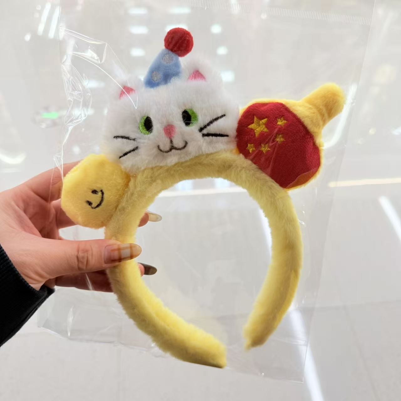 韩版女士拼接发箍可爱猫咪花环头饰时尚发箍女士发饰潮流百搭