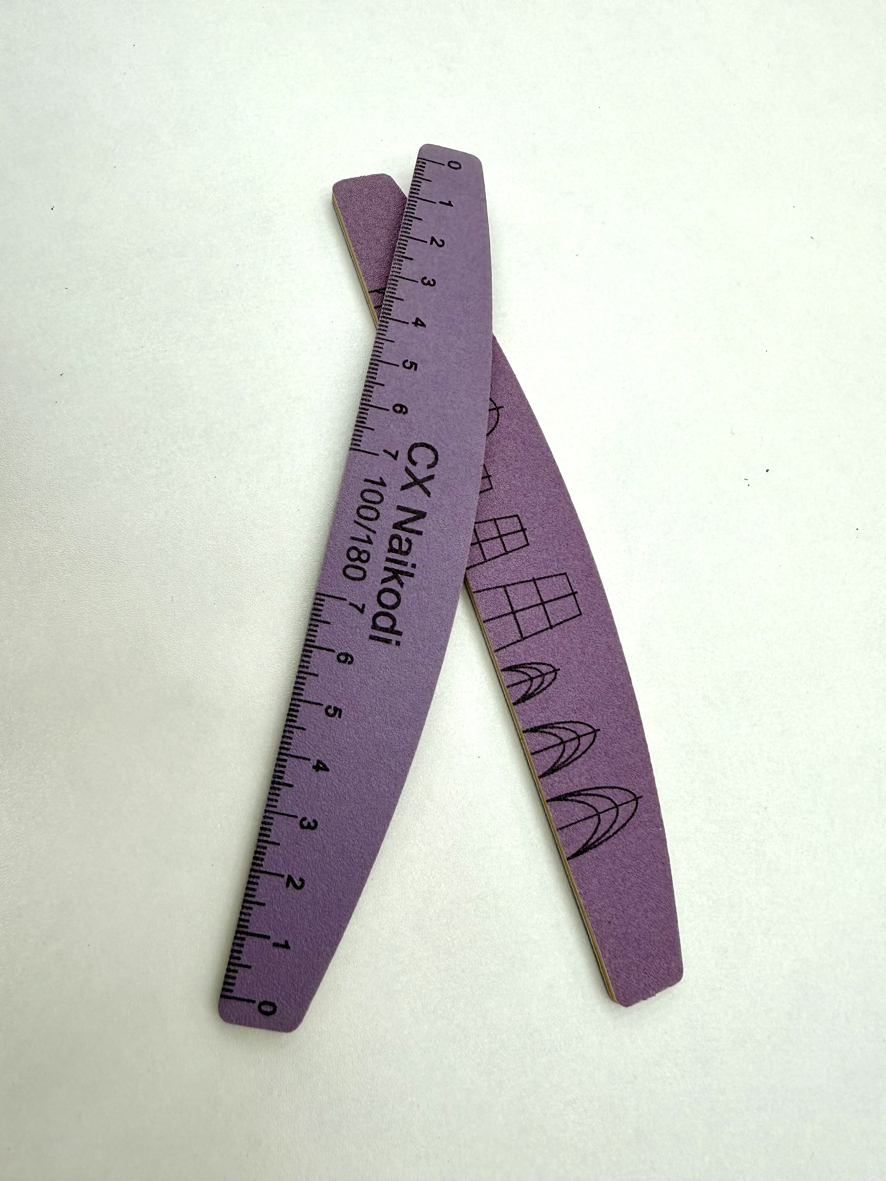 New nail file with scale ruler, nail file with type A, water-washable, wear-resistant nail tool, no sand shedding, durable shaping and grinding nail file, double-sided file details Picture