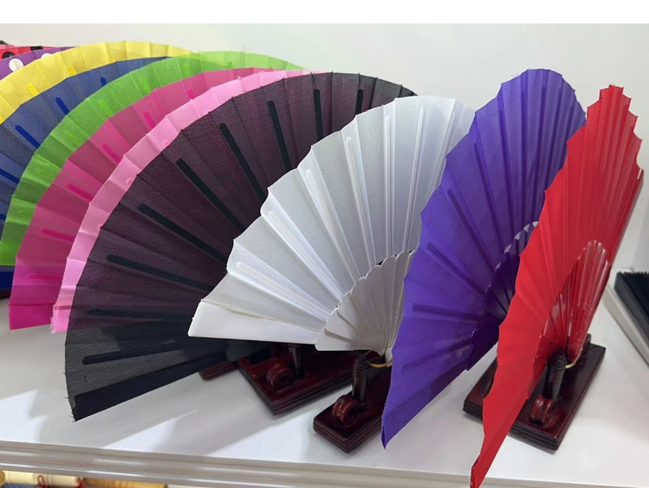 西班牙风情漆扇非遗DIY手工扇子塑料单色装饰扇夏日凉爽