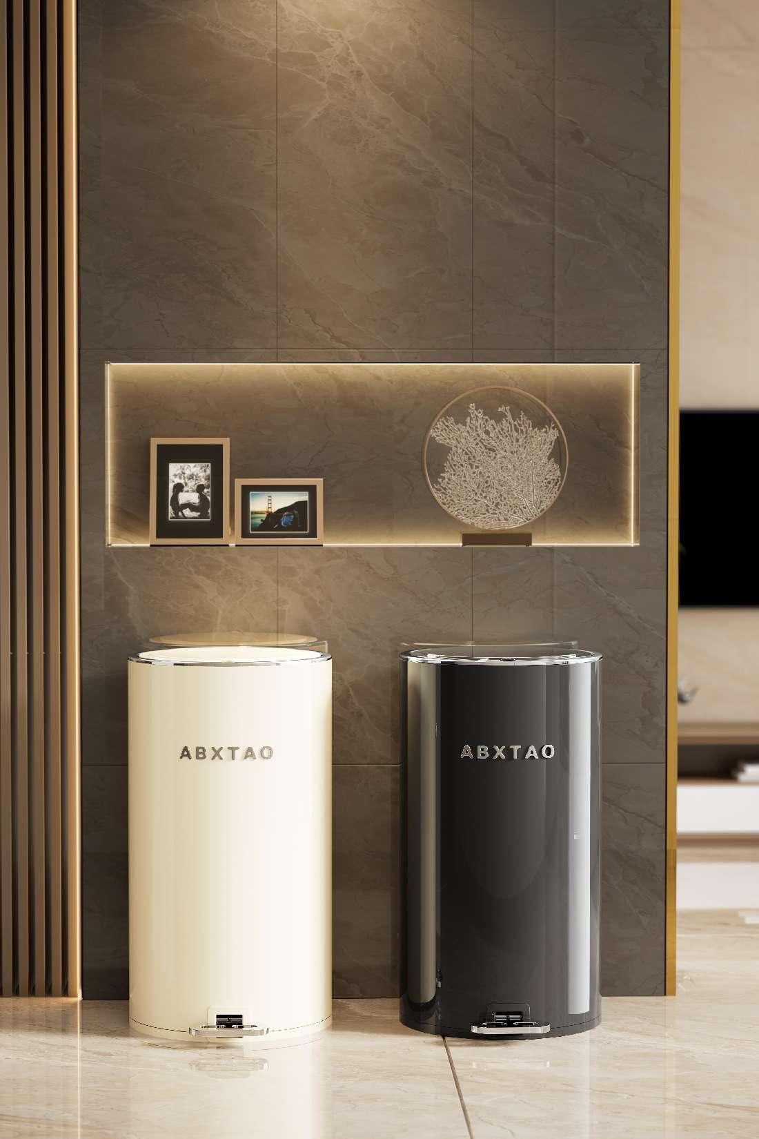 圆形脚踏金属垃圾桶
(上圈电镀）


8L-22L