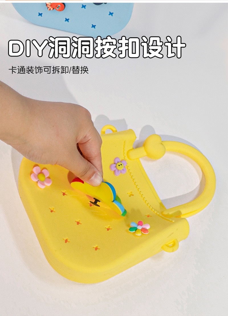 DIY硅胶大号洞洞包  多巴胺色系新奇详情图4