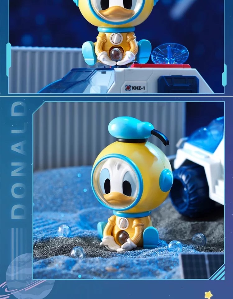 Disney Space Mini Gacha Machine blind box Donald Duck Mickey Minnie Fly plush toy detail image 15