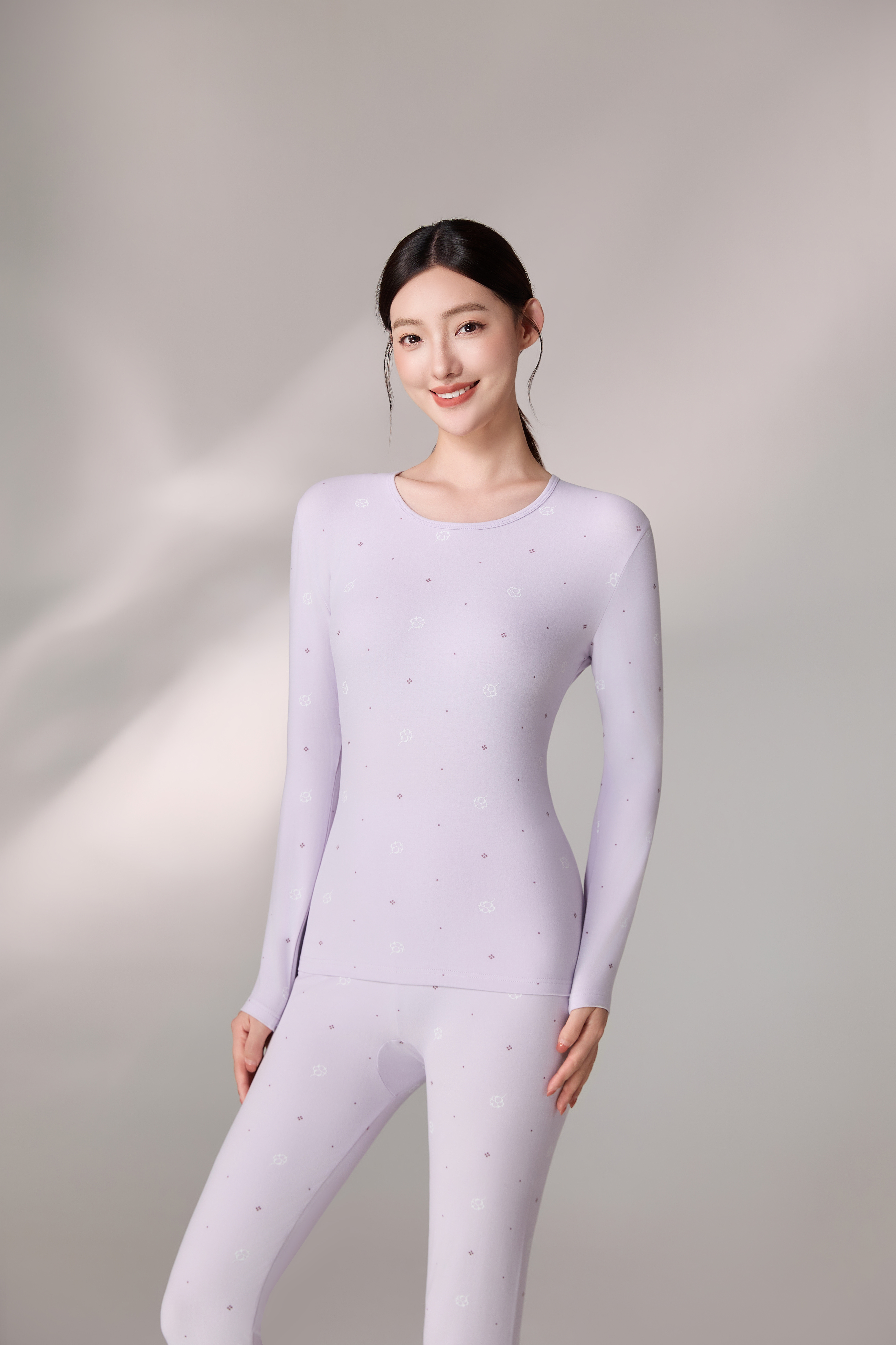 索丽娅女士秋冬保暖内衣套装舒适保暖秋裤纯棉莱卡磨毛秋季必备产品图