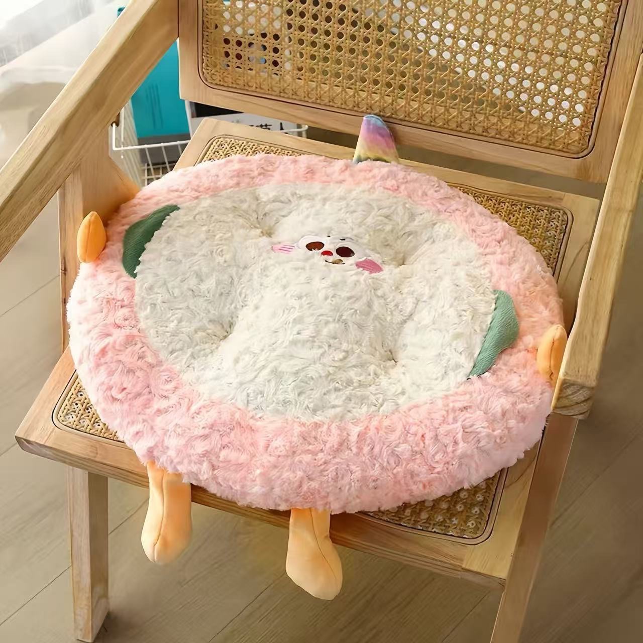 Tatami office seat cushion, Japanese chair cushion, big-eyed cute bread memory foam, round student long-sitting cushion, seat cushion detail image 10
