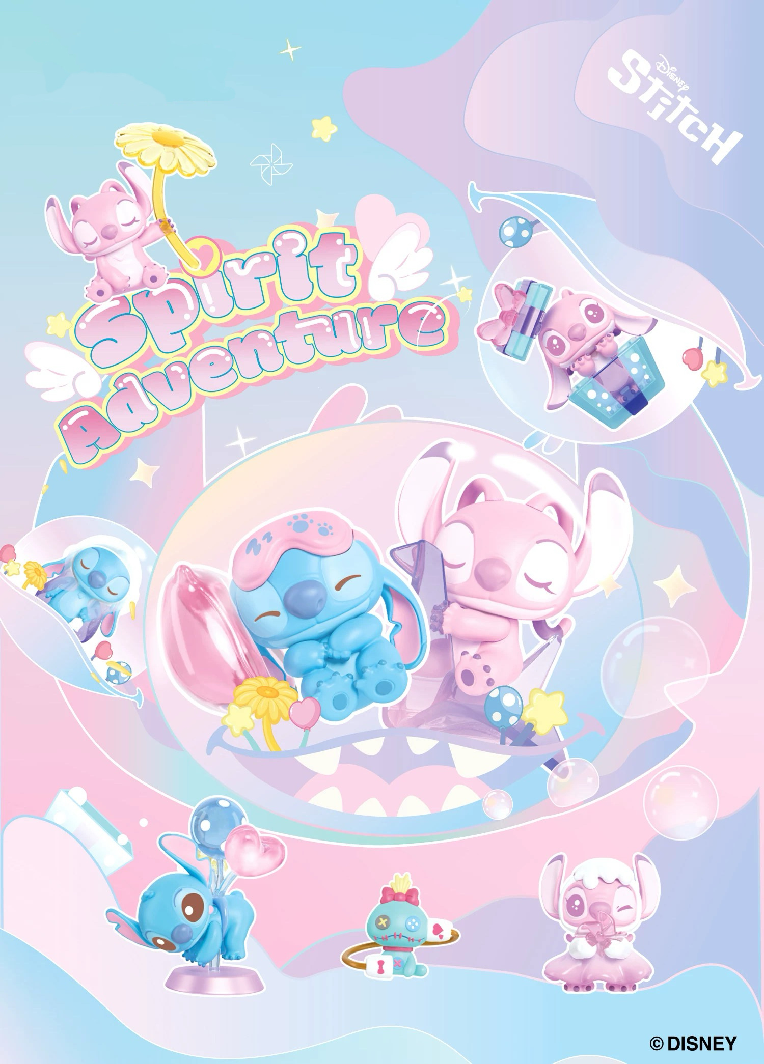 Official Disney Stitch Soul Adventure Blind bag and blind box, Stitch figurine in cute shape