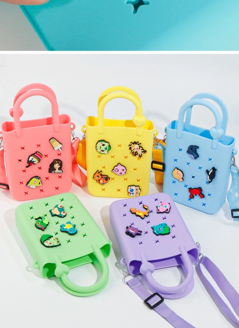 DIY rectangular silicone hole bag in dopamine color detail image 6