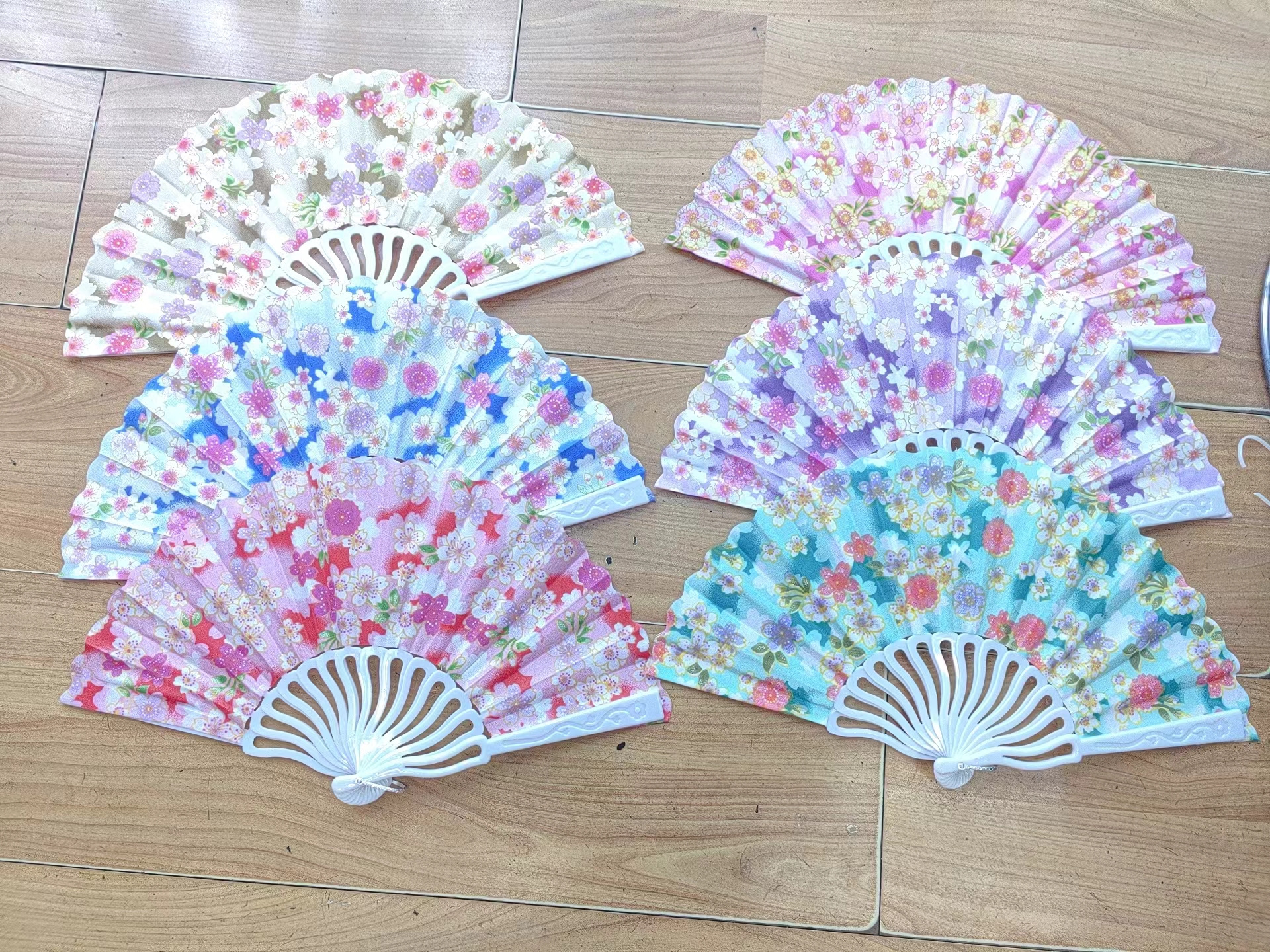 西班牙风情漆扇非遗DIY手工扇子塑料古语款夏季凉爽装饰品