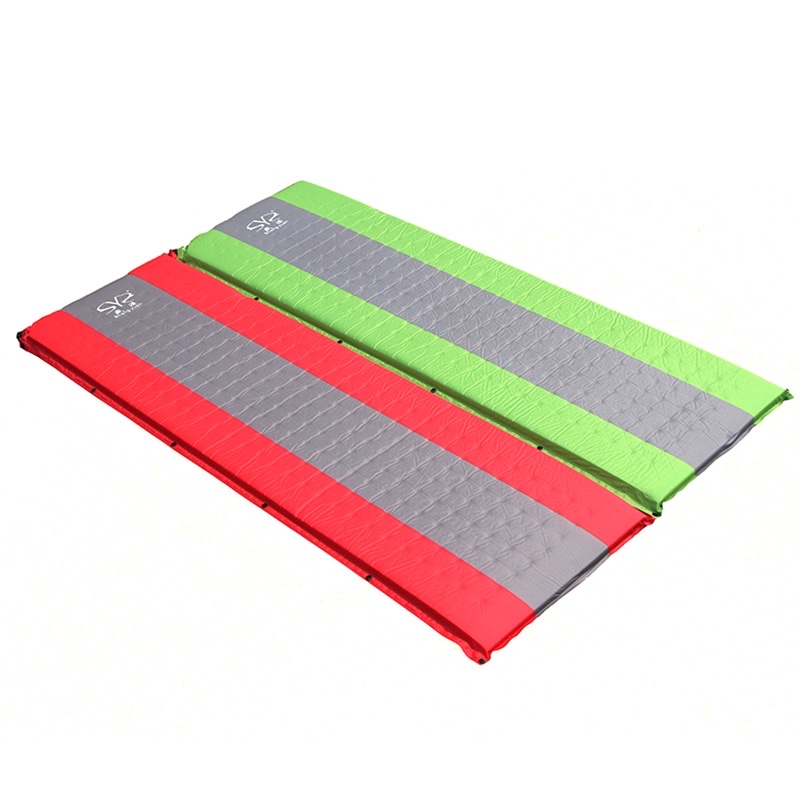 可拼接加宽加厚户外单人棱形自动充气垫户外防潮垫，轻巧易携带