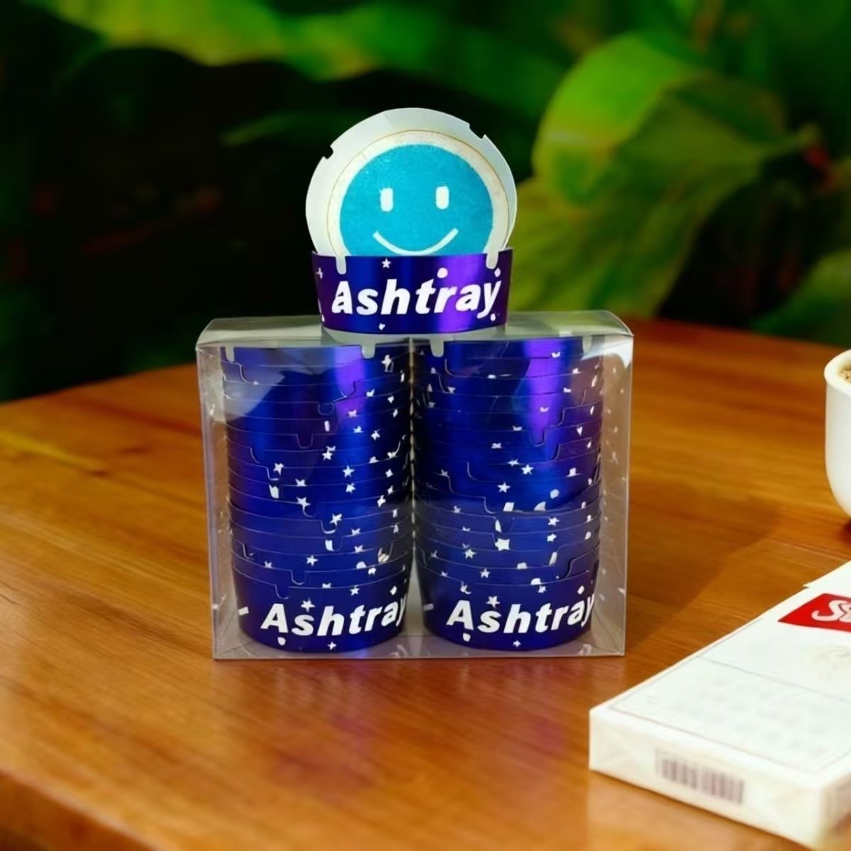 一次性烟灰缸创意摆件简约时尚烟灰缸摆设实用耐用白底实物图