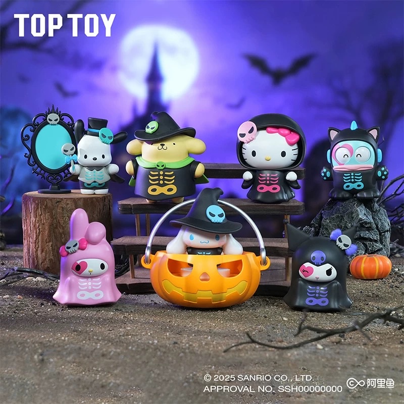 TOPTOY Sanrio Trick-or-Treating Night Series Kuromi Figurine Blind Box Desktop Decoration Birthday Gift Item Picture