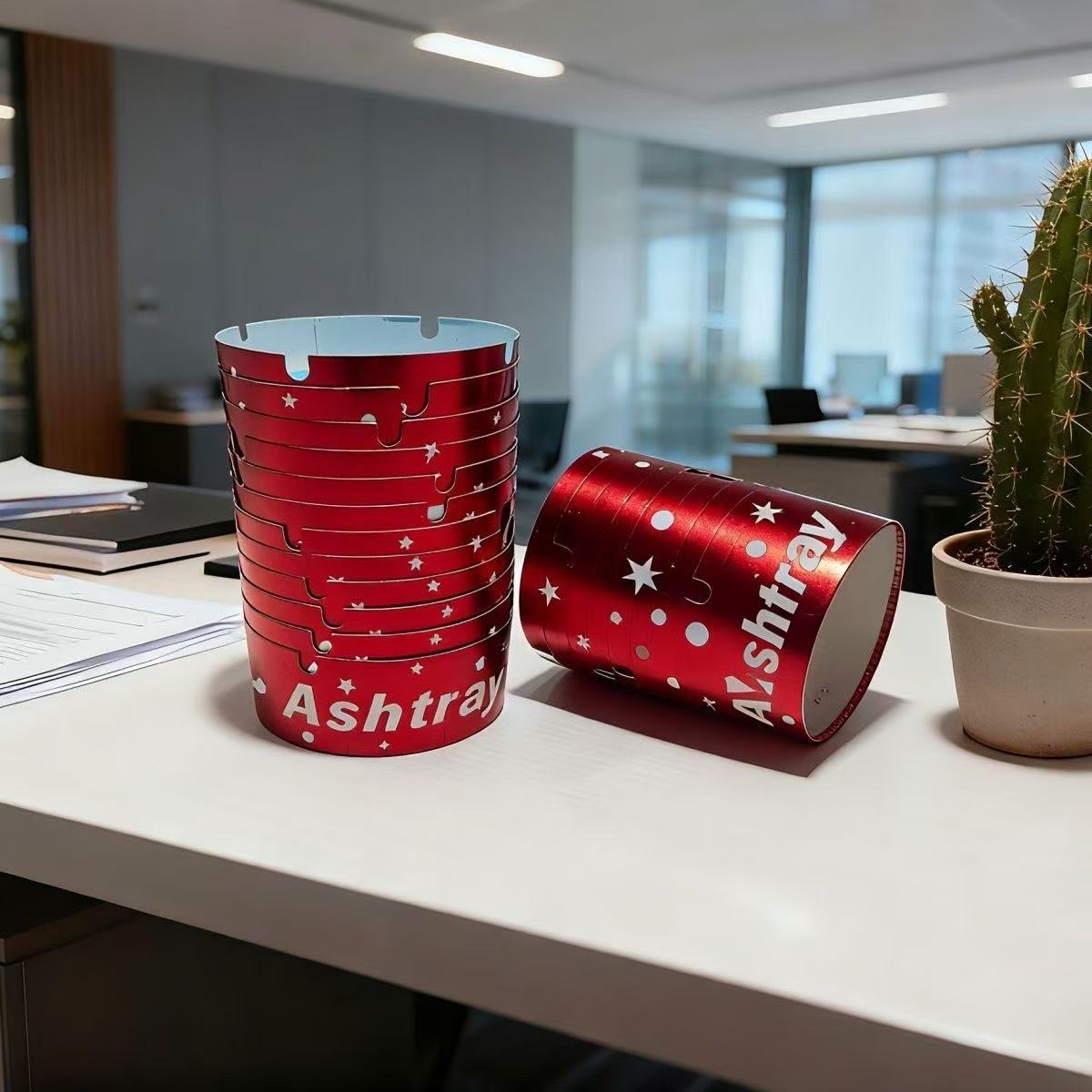 一次性烟灰缸创意摆件简约时尚烟灰缸摆设实用耐用细节图