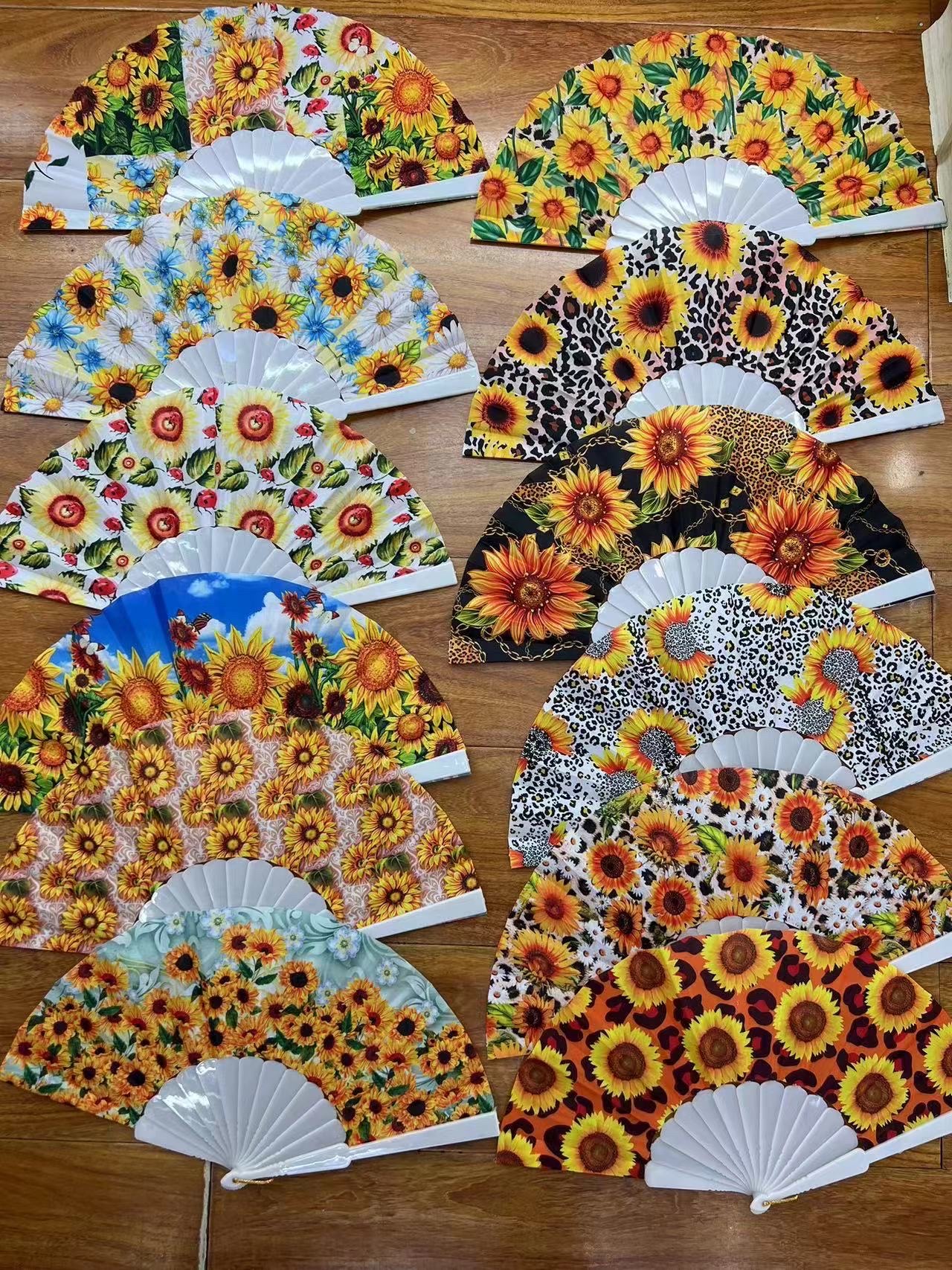 西班牙风情漆扇非遗DIY手工扇子塑料古语纹样休闲夏日扇子