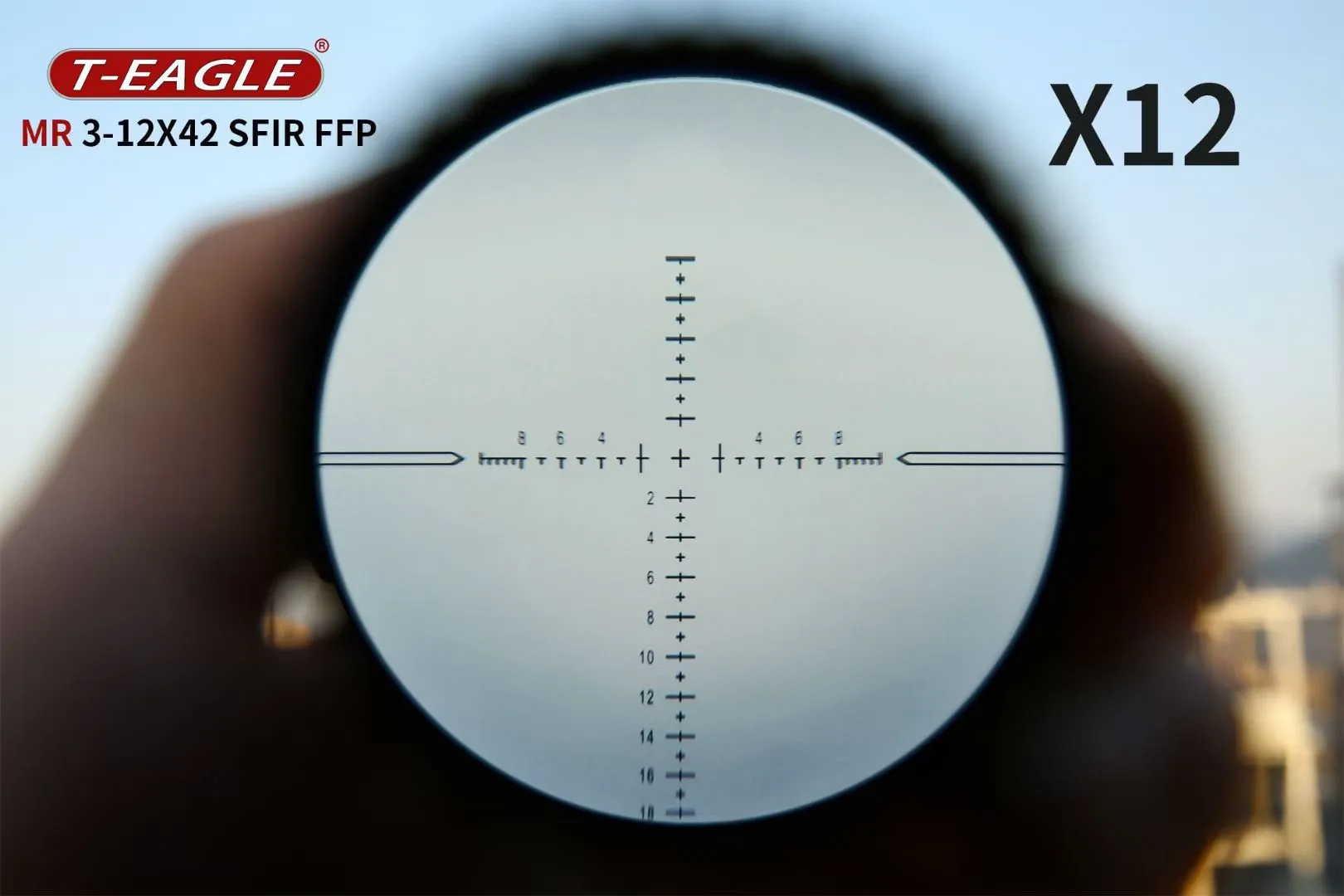 T-EAGLE MR3-12*44SSFP Short front triangular digital split mountain camping telescope with light, mobile live streaming magic tool, sight, outdoor equipment detail image 2