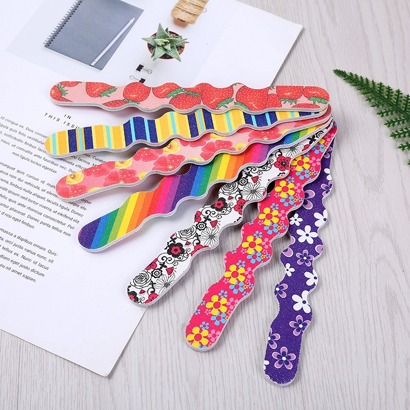 Nail file strips, long nail files, rainbow-colored portable nail trimming tools, nail files