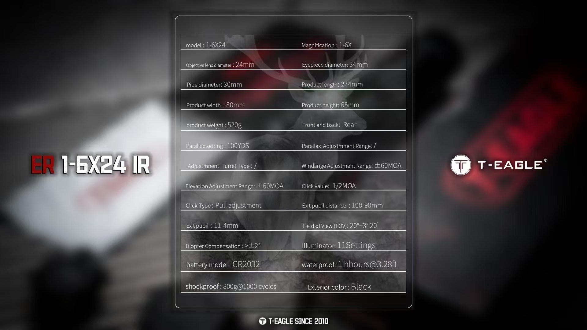 T-EAGLE ER1-6*24IR Mountain Camping telescope, large eyepiece, astronomy and celestial body observation, mobile live streaming wonder, sight, outdoor equipment detail image 9