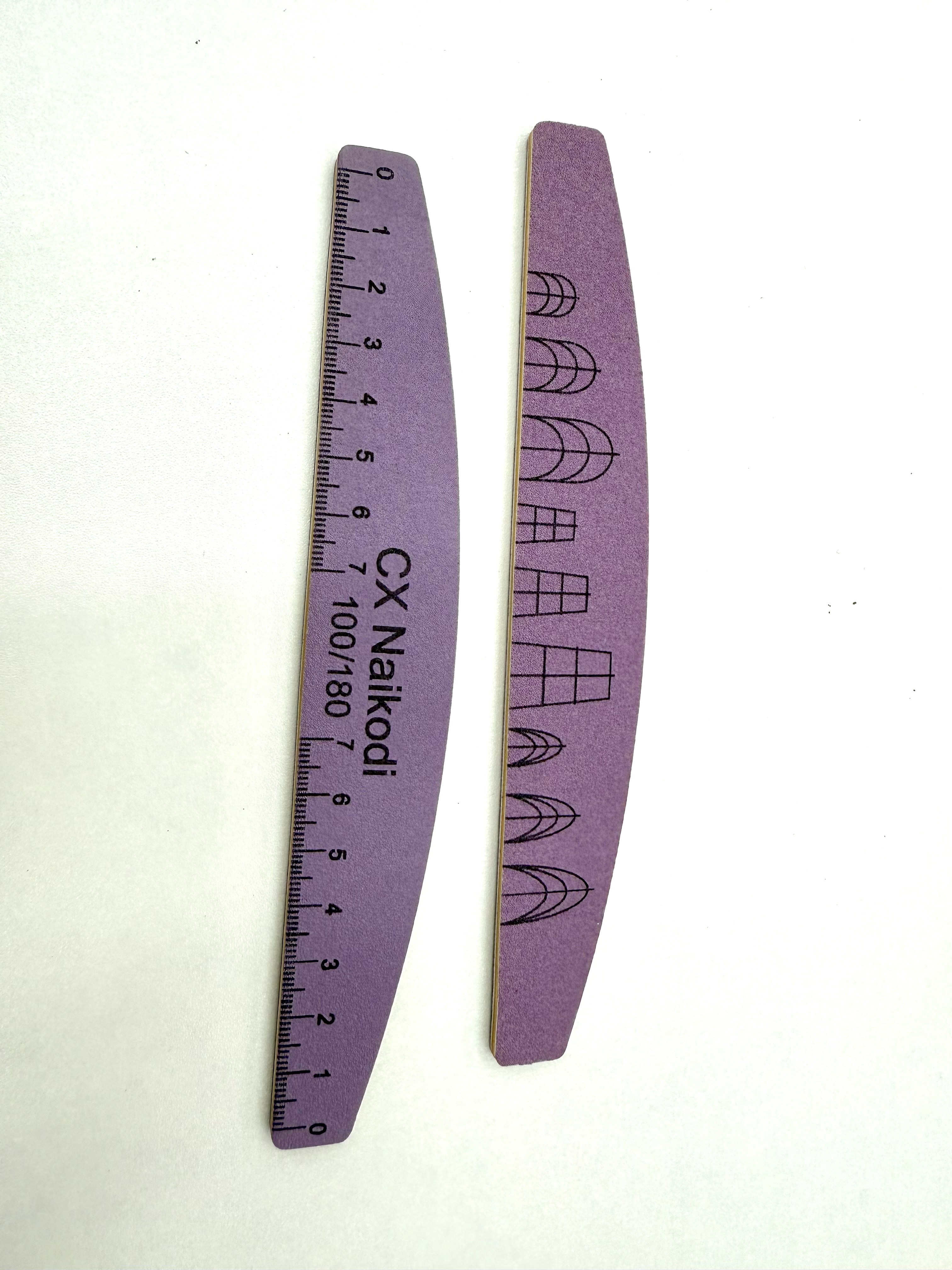 New nail file with scale ruler, nail file with type A, water-washable, wear-resistant nail tool, no sand shedding, durable shaping and grinding nail file, double-sided file