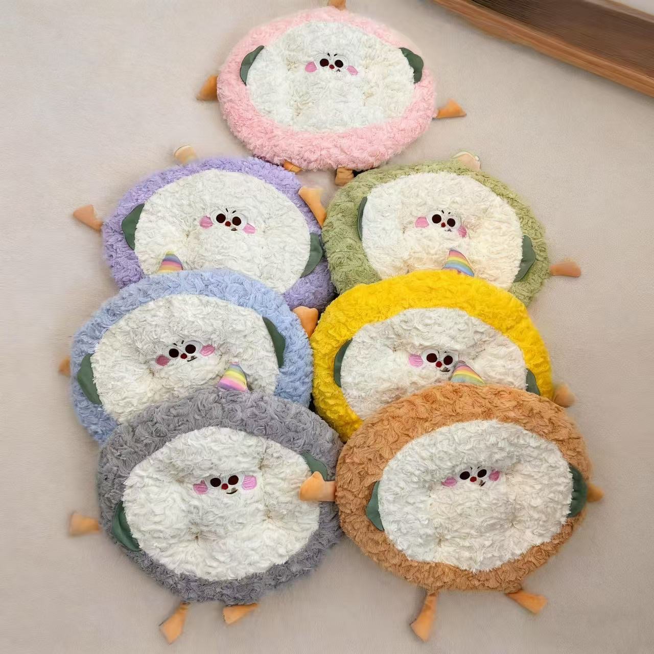 Tatami office seat cushion, Japanese chair cushion, big-eyed cute bread memory foam, round student long-sitting cushion, seat cushion