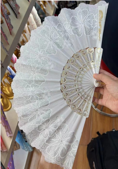西班牙风情漆扇非遗DIY手工古语塑料扇子休闲夏日扇子装饰品