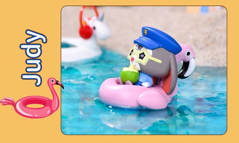 Disney Zootopia Summer Beach Series Blind Box Judy Nick Ocean Party Figurine detail image 12
