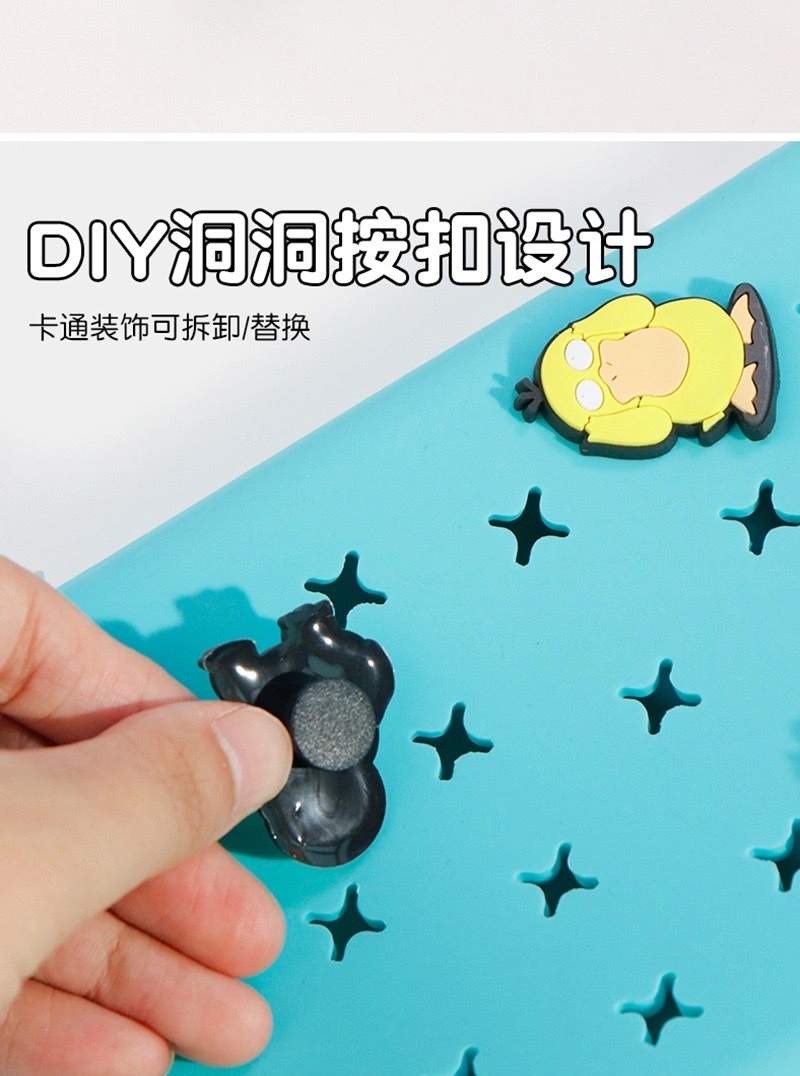 DIY rectangular silicone hole bag in dopamine color detail image 5