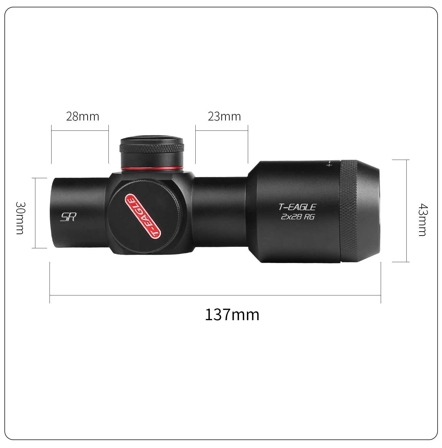 T-EAGLE SR2*28IR ultra-short speed aiming mountain camping telescope, large eyepiece astronomical telescope, mobile live streaming magic tool, sight, outdoor observation equipment Specification image