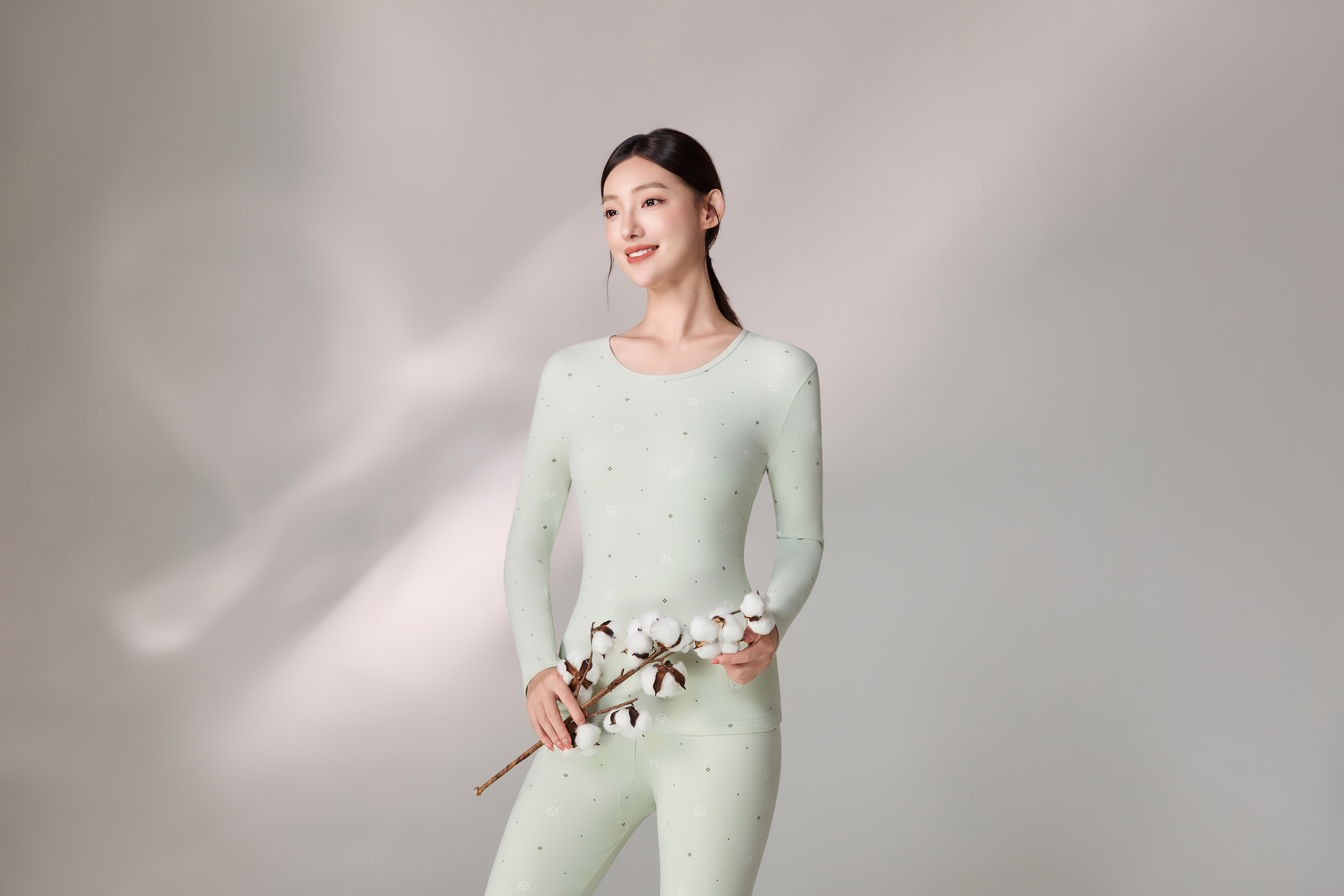 索丽娅女士秋冬保暖内衣套装舒适保暖秋裤纯棉莱卡磨毛秋季必备详情图7