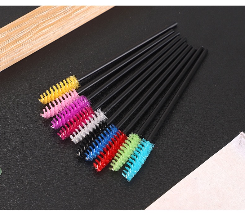 Cross-border false eyelash implantation, hollow shaft mascara brush, 50 eyebrow brushes, spiral eyelash curls, beauty tools detail image 12