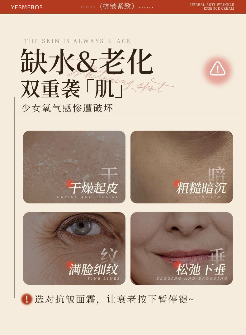 Facial essence cream, anti-aging, firming and skin care Application Scenario