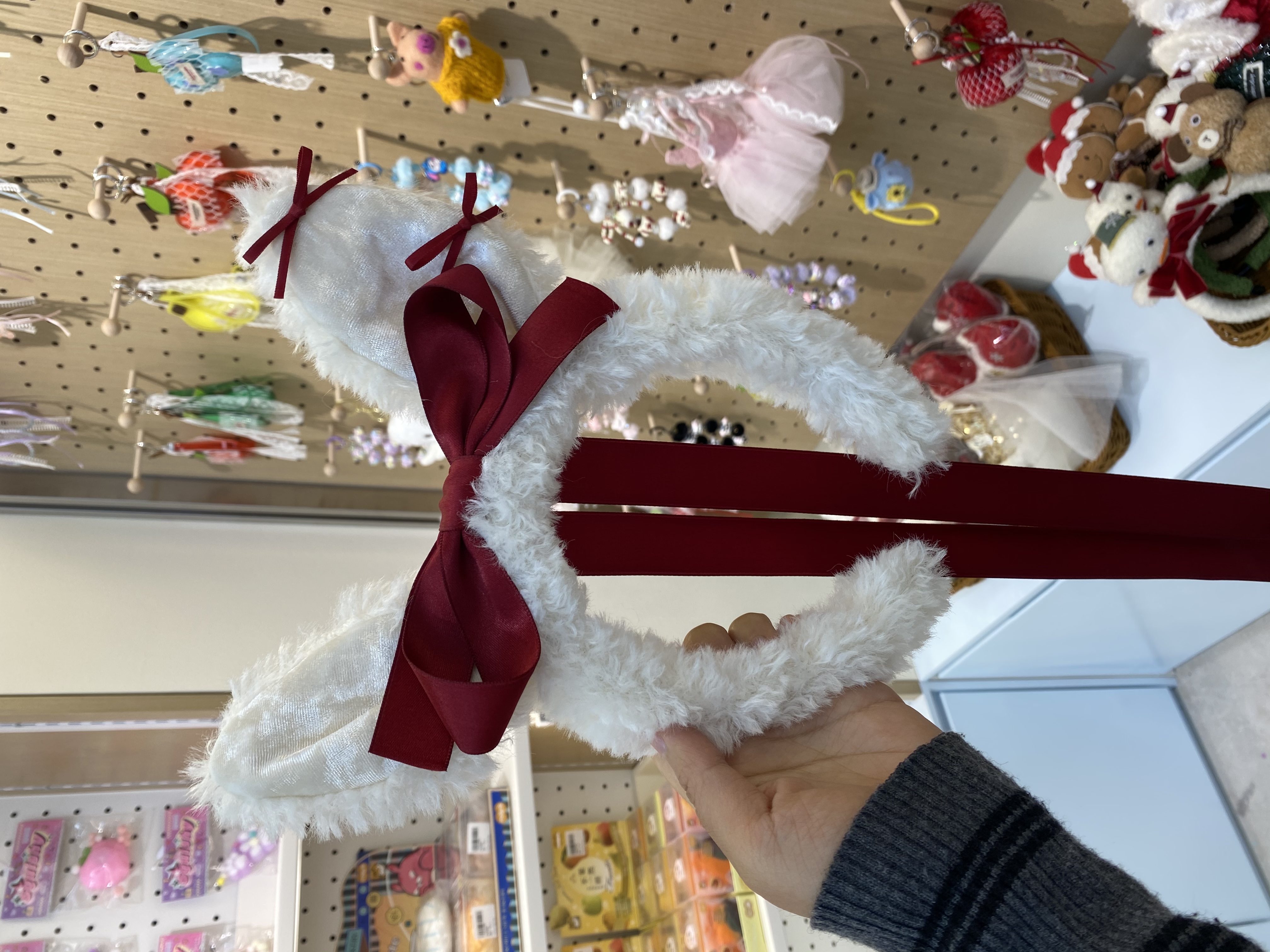 圣诞兔耳朵发箍发饰花环头饰