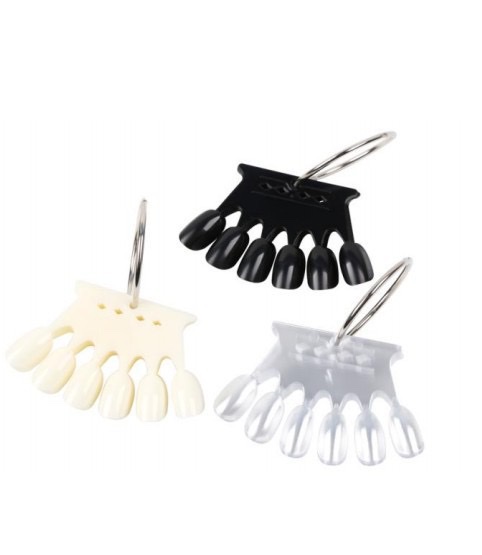 Nail art color card: Transparent natural color, board color, practice nail plates, false nails, nail molds, crown color card, 6 colors details Picture