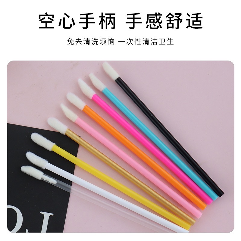 New hollow lip brush stick, lipstick brush, lip gloss, beauty brush, eyelash extension mousse, cleaning makeup brush, beauty tools details Picture