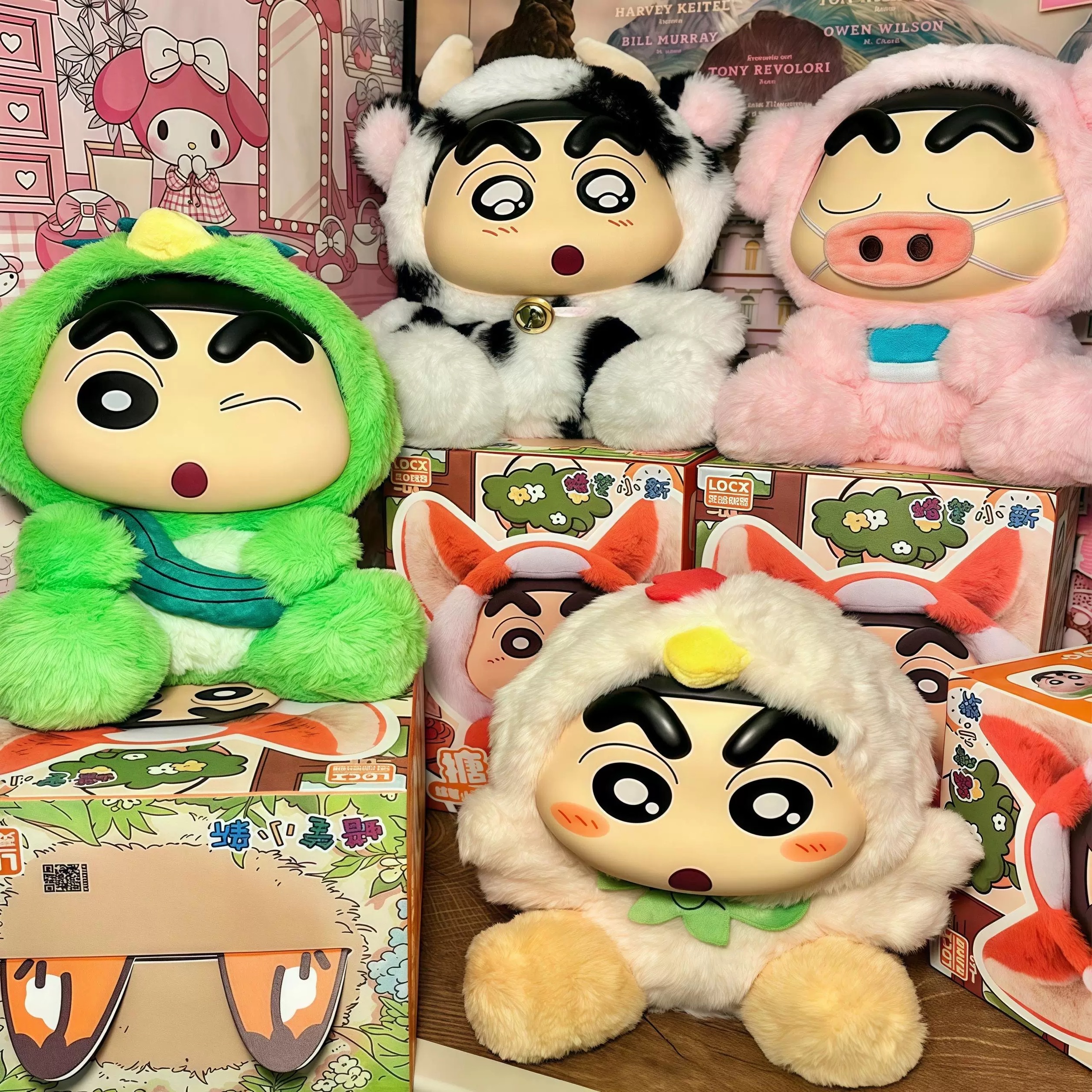 Official genuine, dynamic and creative Crayon Shin-chan blind box, vinyl plush "Story of the Season" figure, Christmas gift doll details Picture