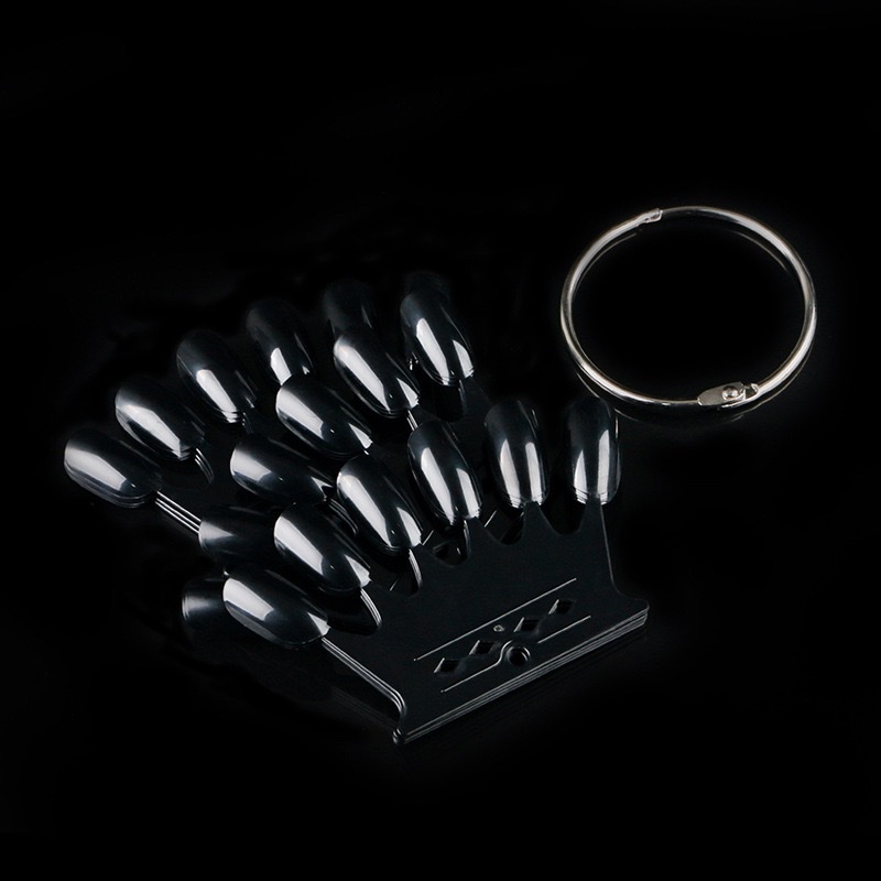 Nail art color card: Transparent natural color, board color, practice nail plates, false nails, nail molds, crown color card, 6 colors Specification image