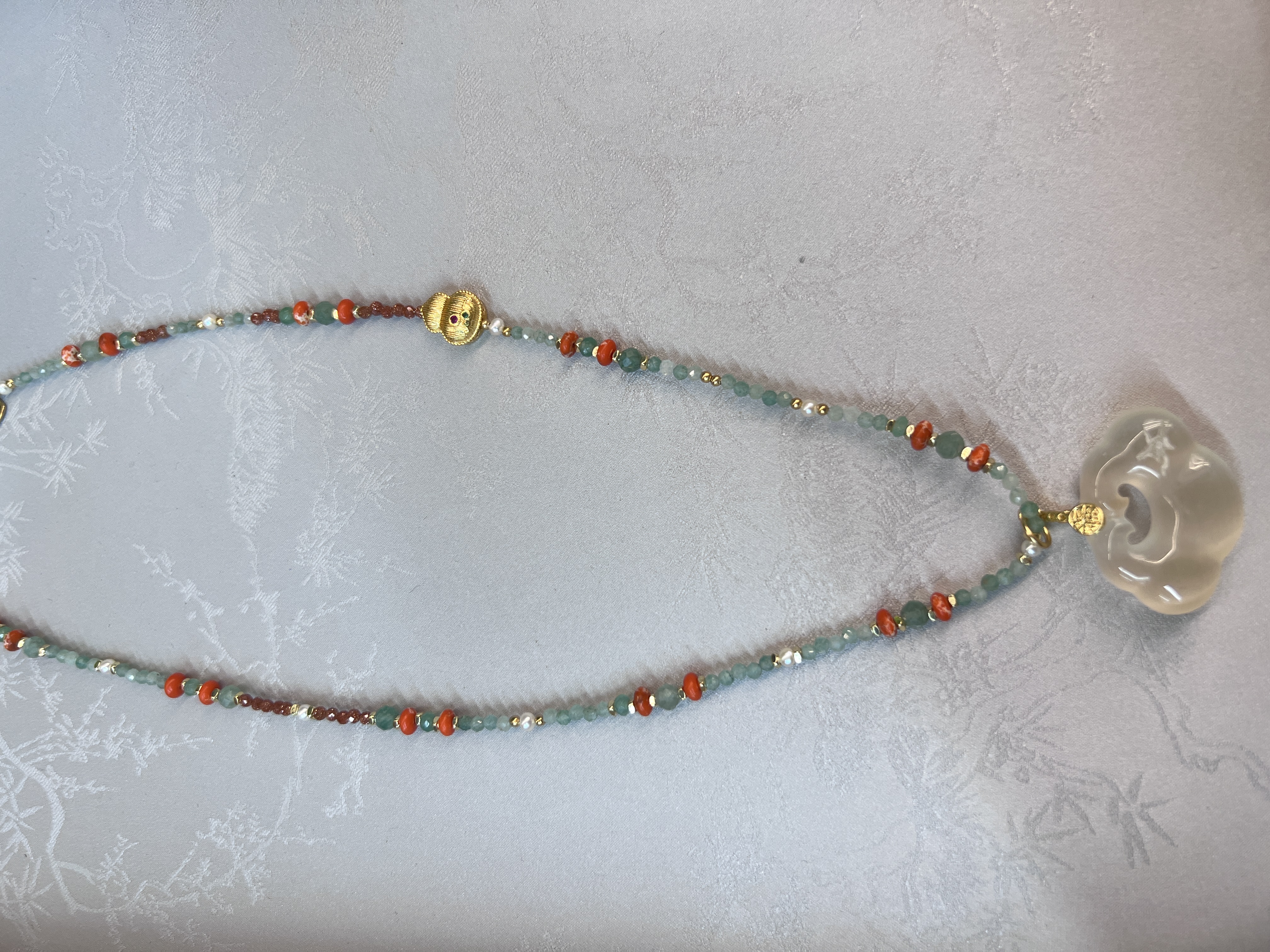 潮流天然石首项链珍珠项链时尚简约百搭女款男款送礼品