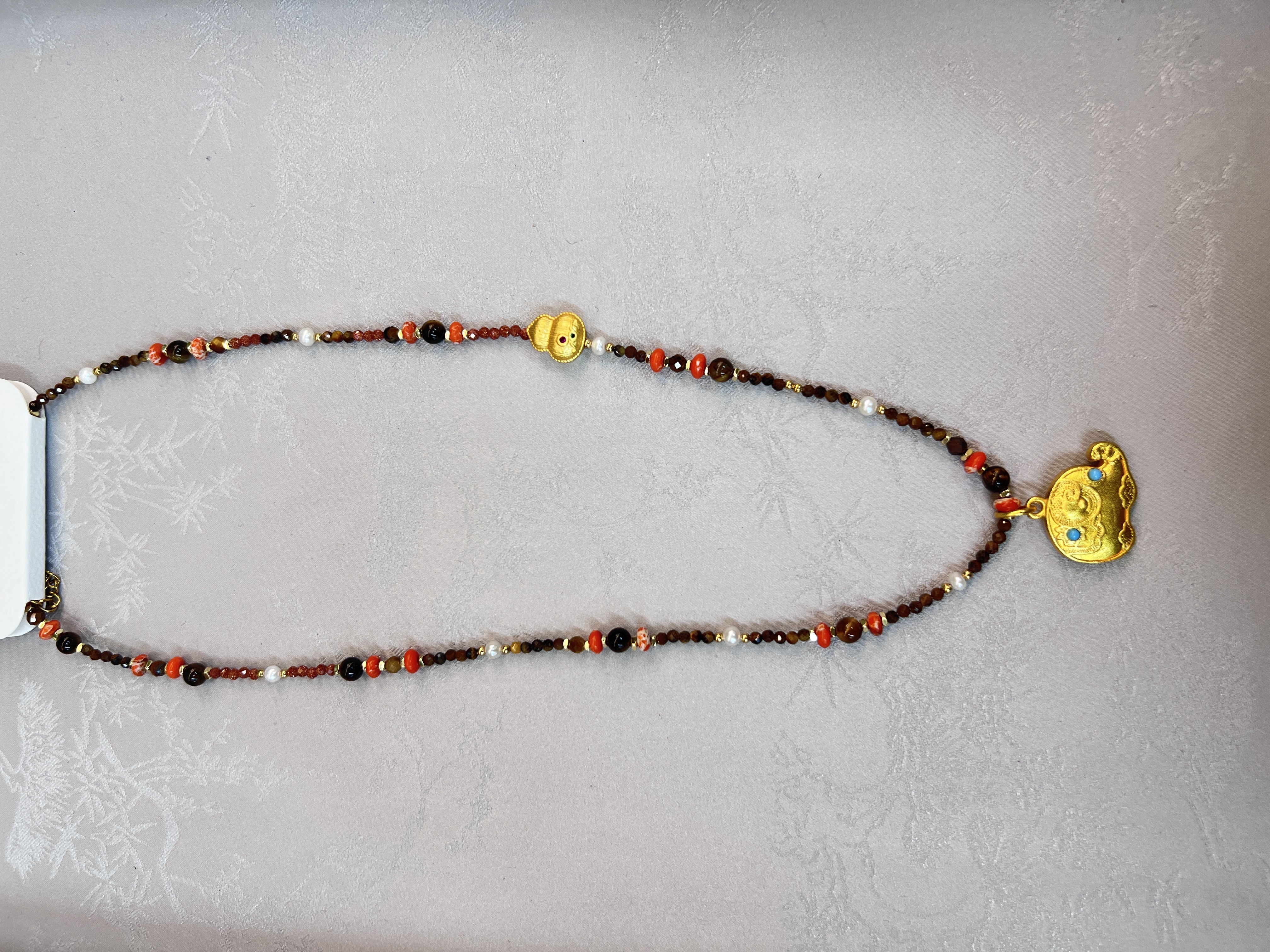 Trendy titanium steel jewelry, stainless steel necklace, pearl pendant, simple and fashionable women's necklace accessory gift