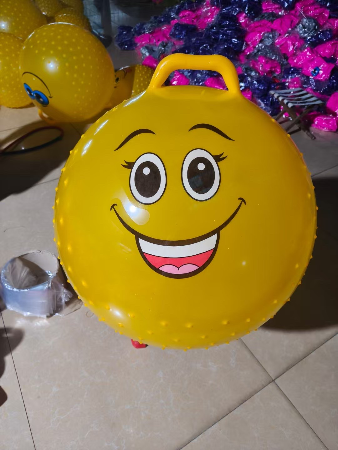 跳跳马充气玩具羊角球手柄球45公分300g儿童益智运动玩具趣味娱乐新款玩具充气玩具充气玩具