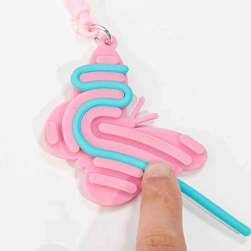 Silicone sensory board keychains, bags, pendants, novel toys Application Scenario