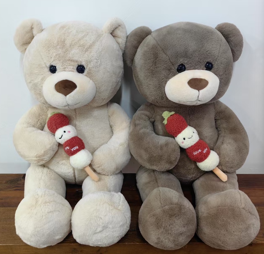 New large-sized teddy bear plush toy doll wearing sweater rose bear for girls' festival gift Big bear wholesale plush toys creative and trendy toys