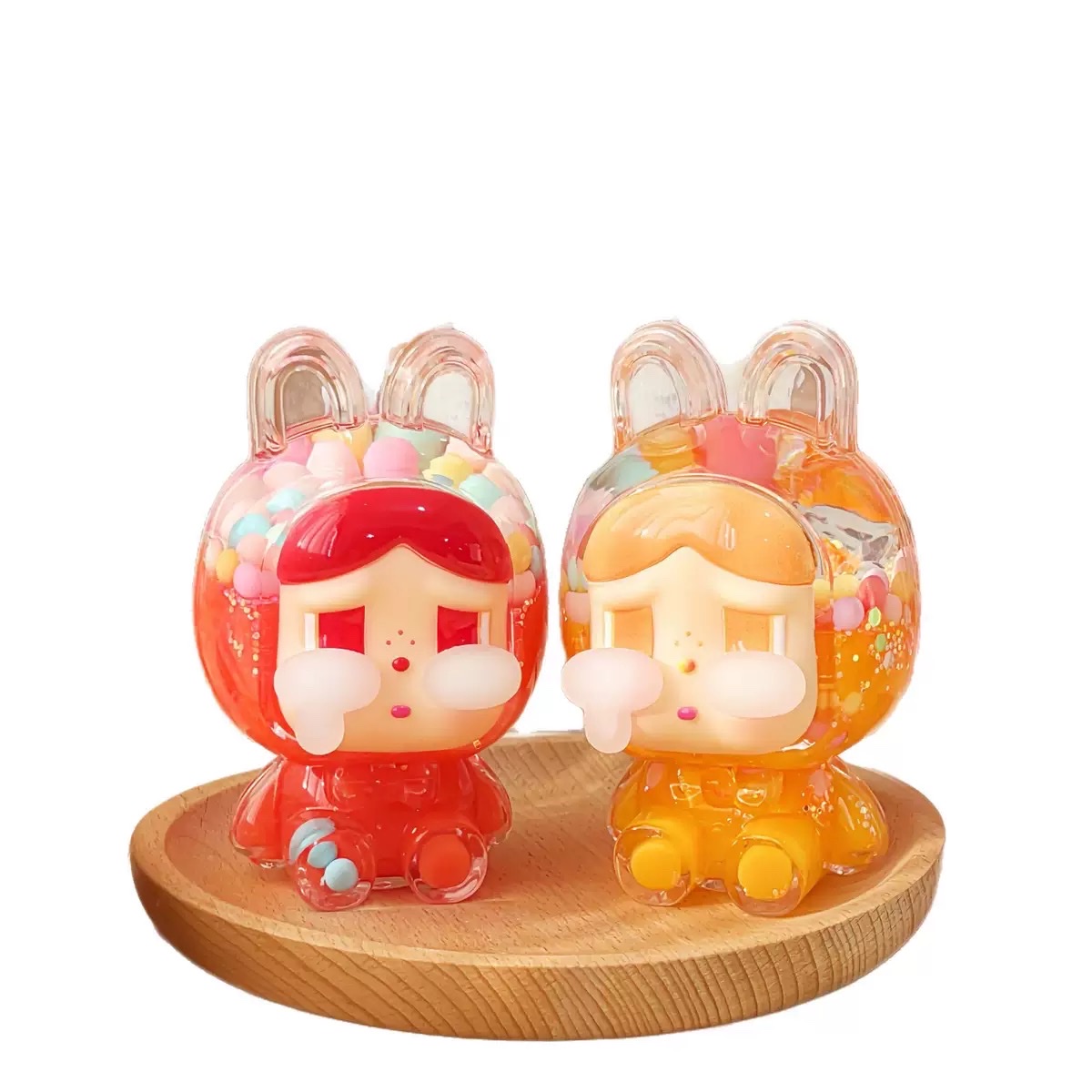 New cute crying rabbit, ugly and adorable flowing sand in oil acrylic bestseller, trendy toy, creative decoration, table setting gift Item Picture