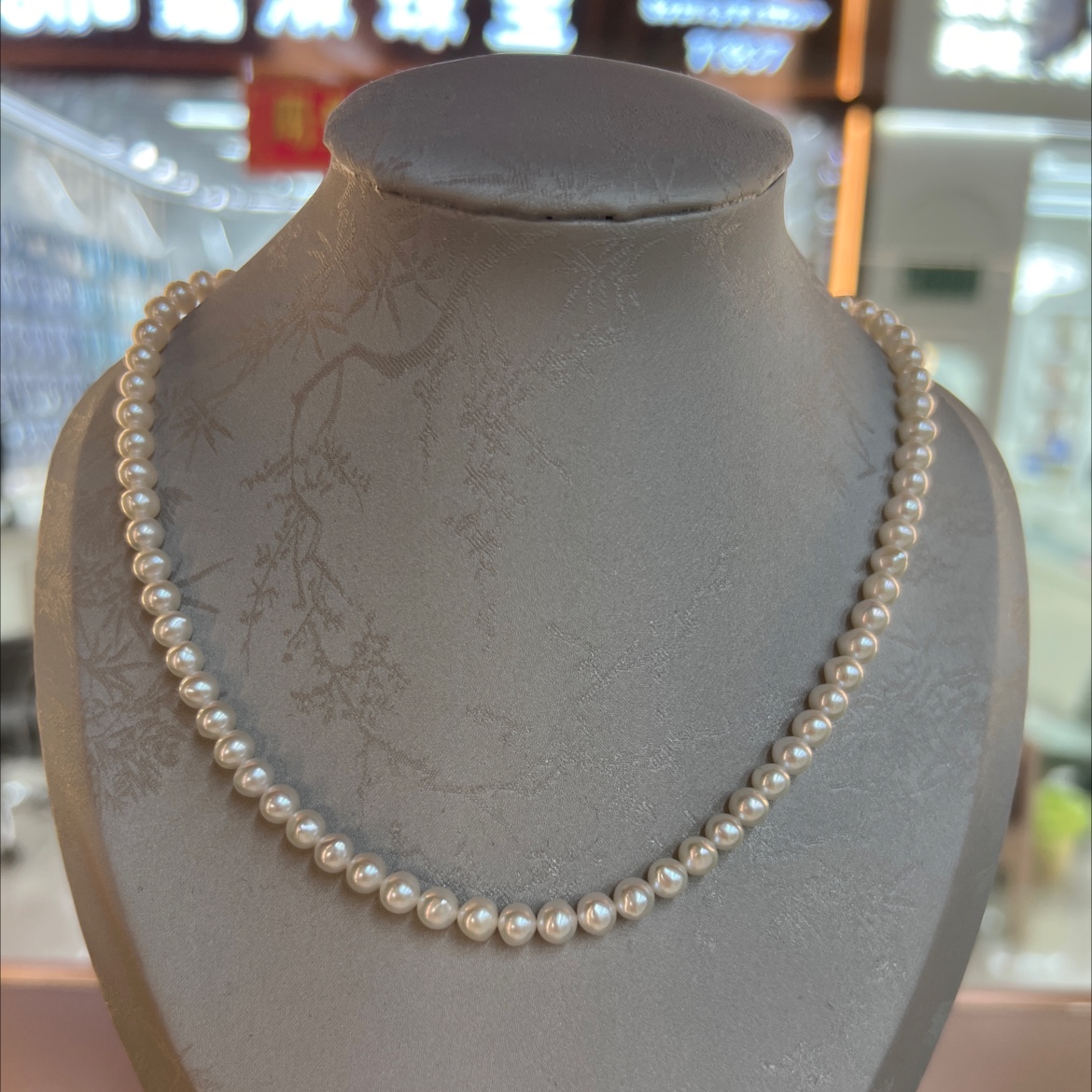 项链珍珠5-6mm装饰时尚百搭项链女首饰品