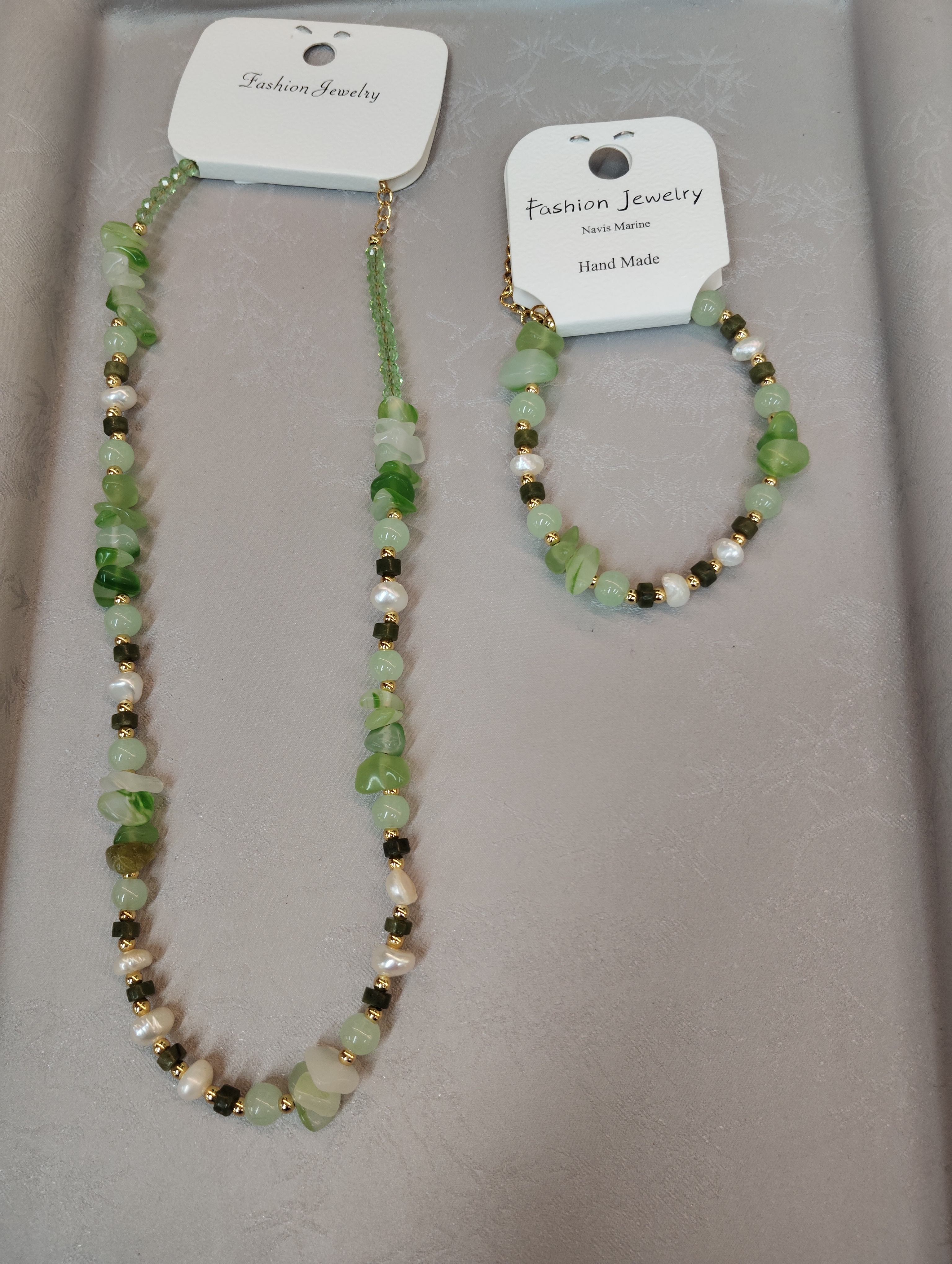 天然石首饰钛钢项链珍珠项链时尚百搭简约女款男款送礼品