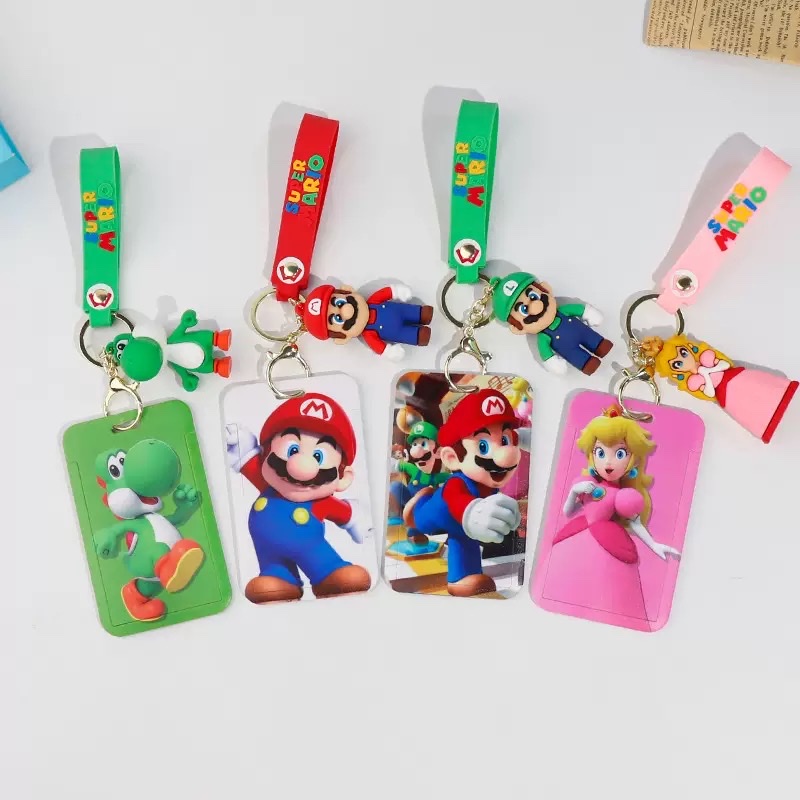 Super Mario student meal card, bus card, Mario work ID card, access control, student ID card, anti-loss protective case, keychain detail image 9