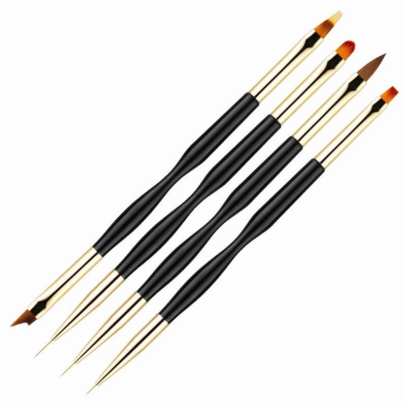 Double-headed nail art pen, Little Waist 4-stick set, drawstring pen, painting, shading, gradient pen, phototherapy pen, brush, brush tool detail image 4